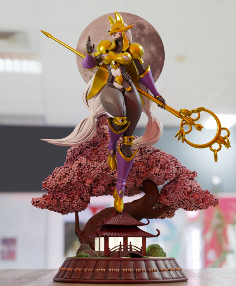 Sakuyamon Digimon Tamers resin 3D printed figure