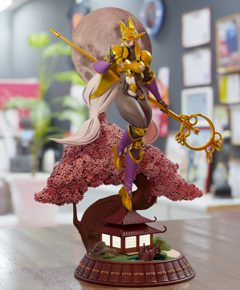 Sakuyamon Digimon Tamers resin 3D printed figure