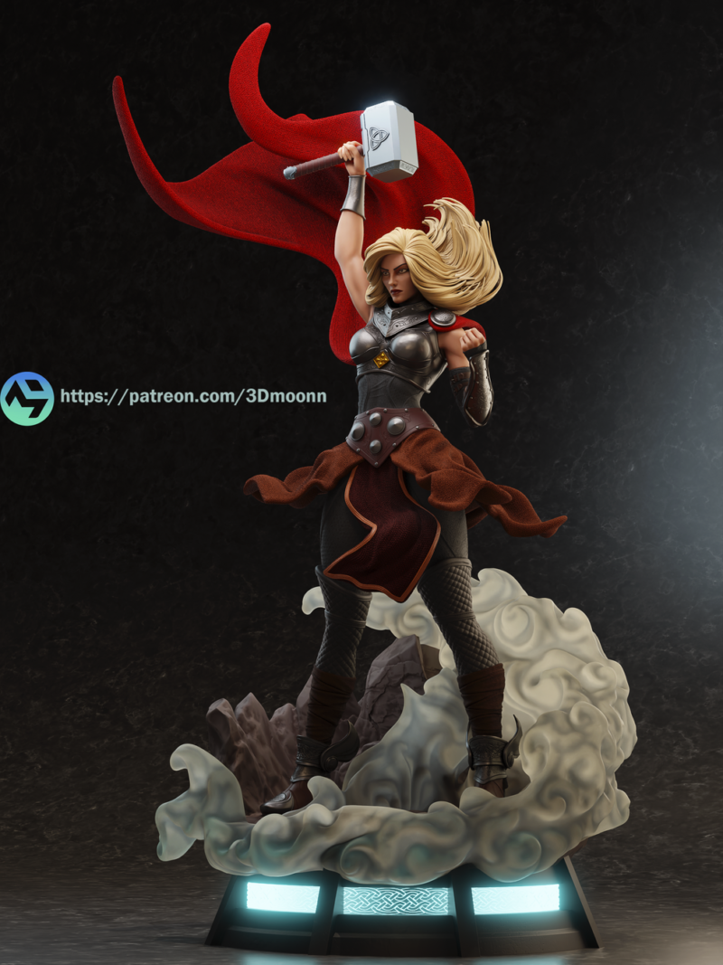Thor Jane Foster resin print view 2