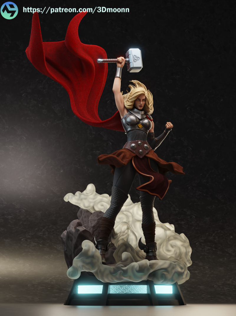 Thor Jane Foster resin print view 3