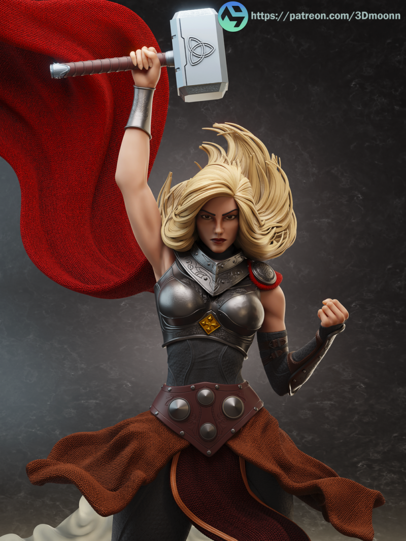 Thor Jane Foster resin print view 4