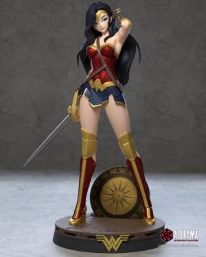 Wonder Woman Resin Print Ready for 3D Printing
