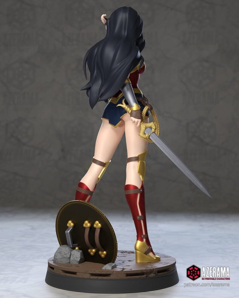 Wonder Woman Resin Print Ready for 3D Printing