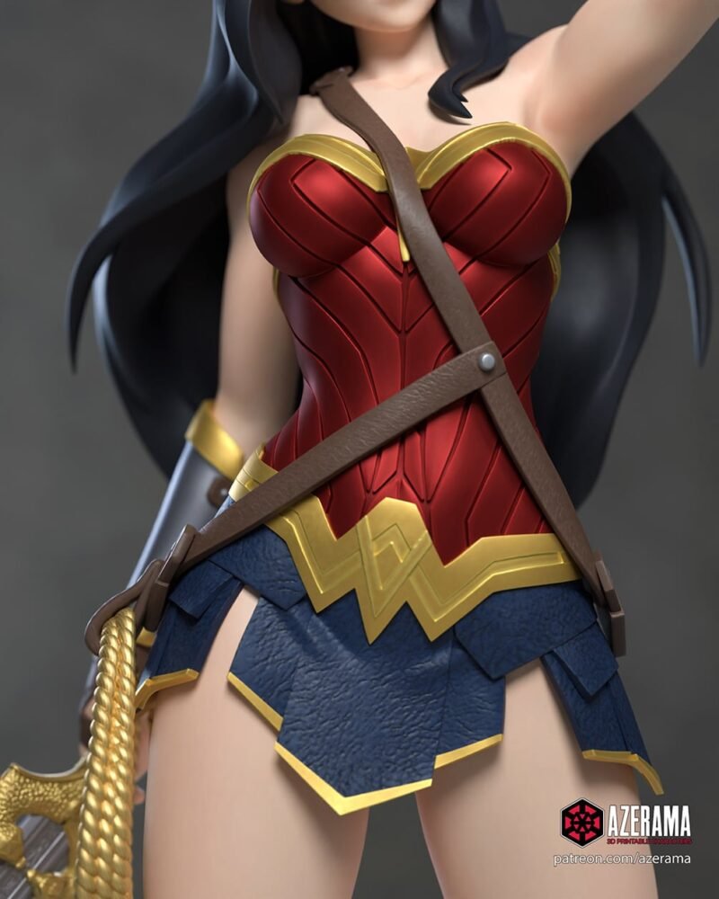 Wonder Woman Resin Print Ready for 3D Printing