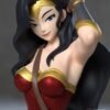 Wonder Woman Resin Print Ready for 3D Printing