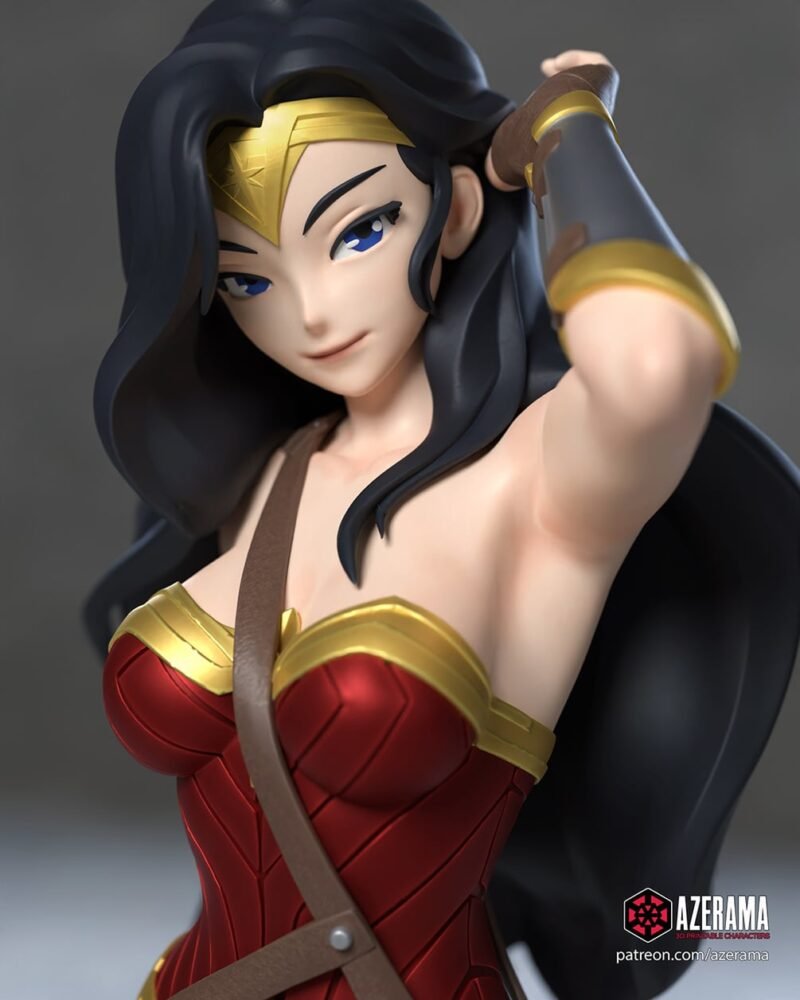 Wonder Woman Resin Print Ready for 3D Printing